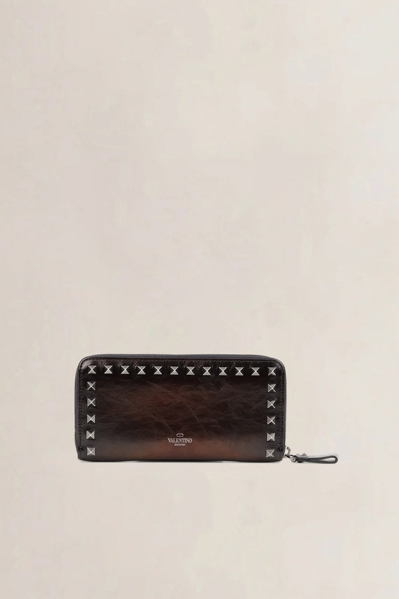 Valentino Garavani Black Metallic Rockstud Wallet