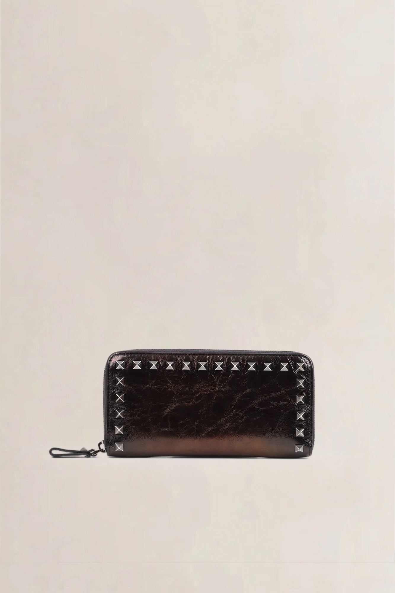 Valentino Garavani Black Metallic Rockstud Wallet