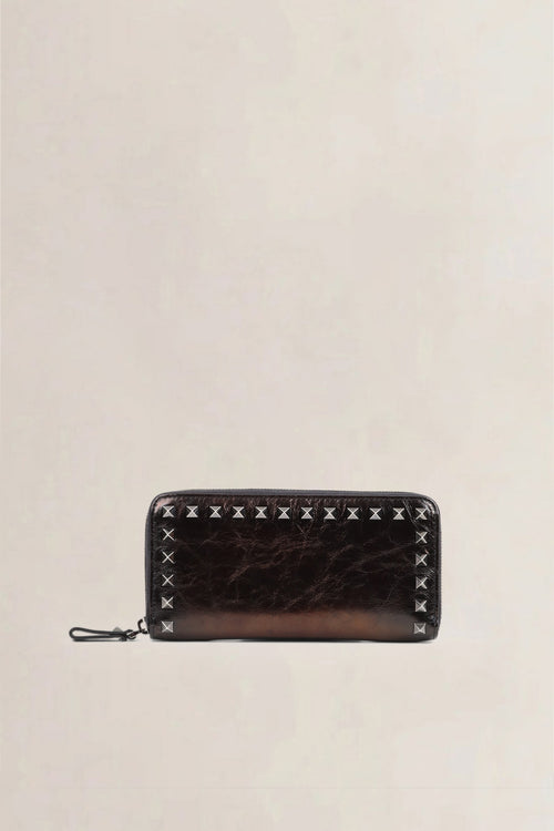 Valentino Garavani Black Metallic Rockstud Wallet
