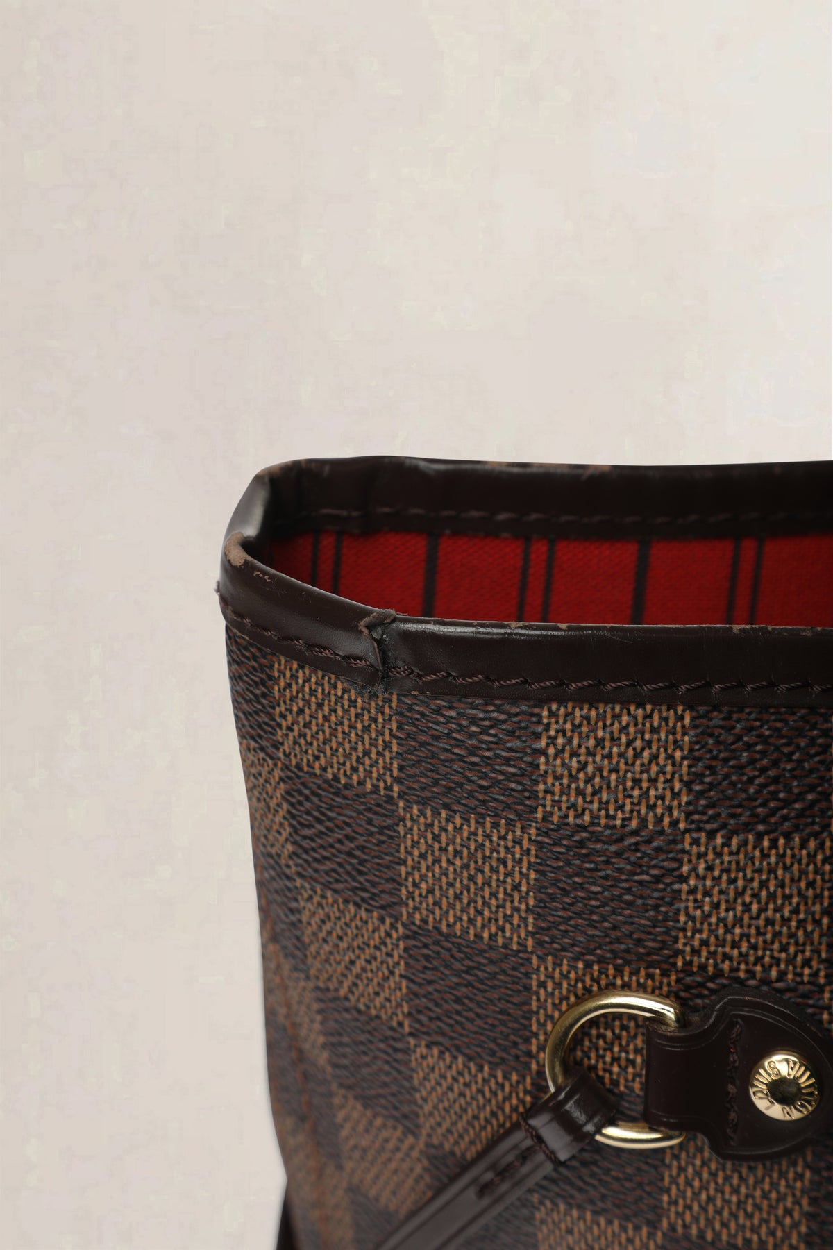 Louis Vuitton Brown Neverfull Damier Ebene MM Shoulder Bag