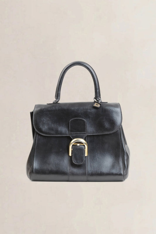 Delvaux Black Brillant PM Top Handle Bag