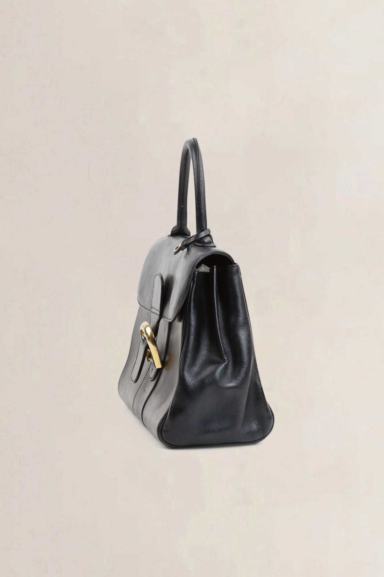 Delvaux Black Brillant PM Top Handle Bag