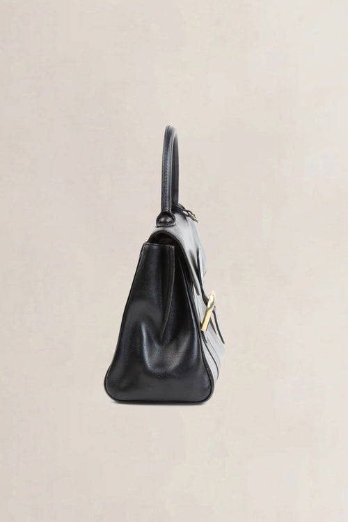 Delvaux Black Brillant PM Top Handle Bag