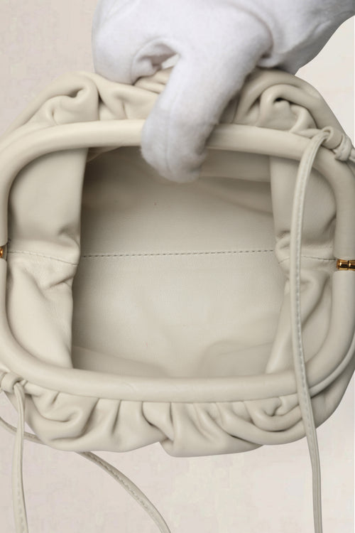 Bottega Veneta White The Mini Pouch Crossbody Bag