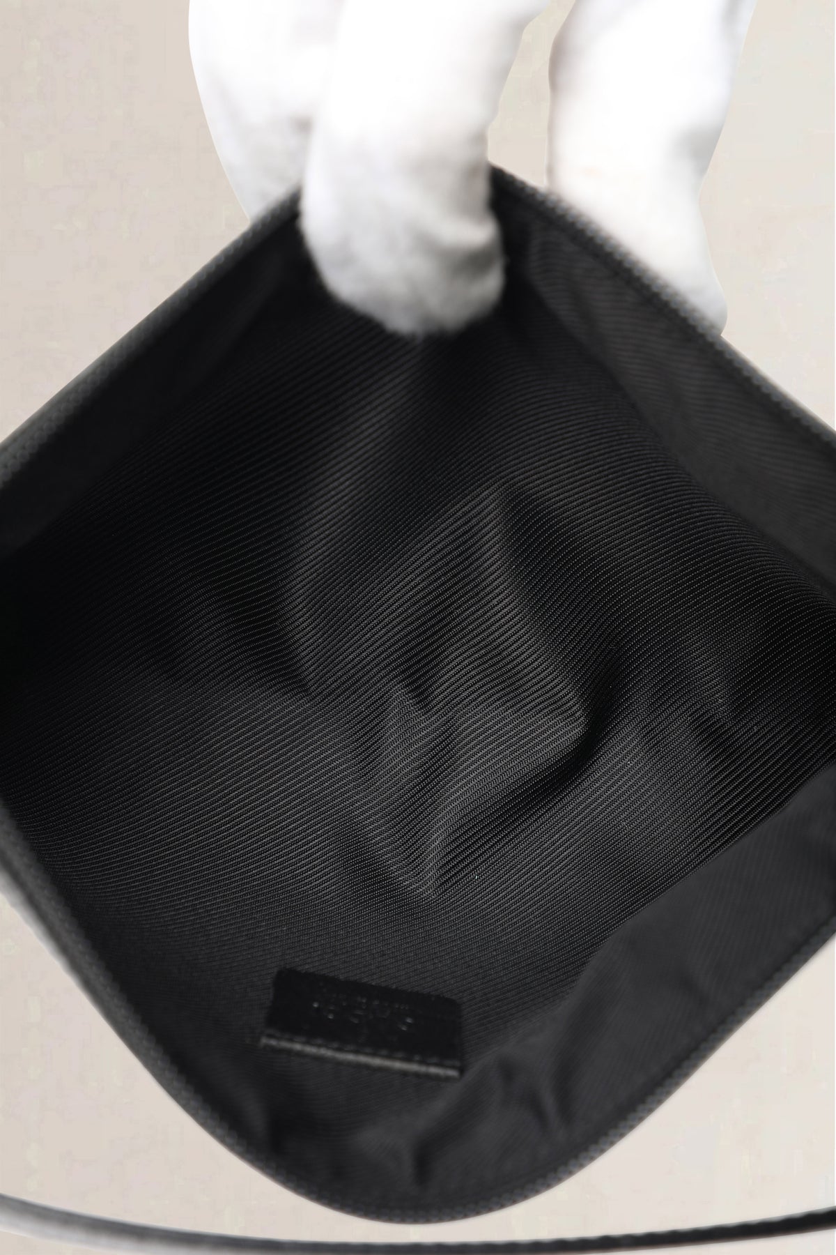 Gucci Black GG Canvas Abbey D-Ring Pochette Shoulder Bag