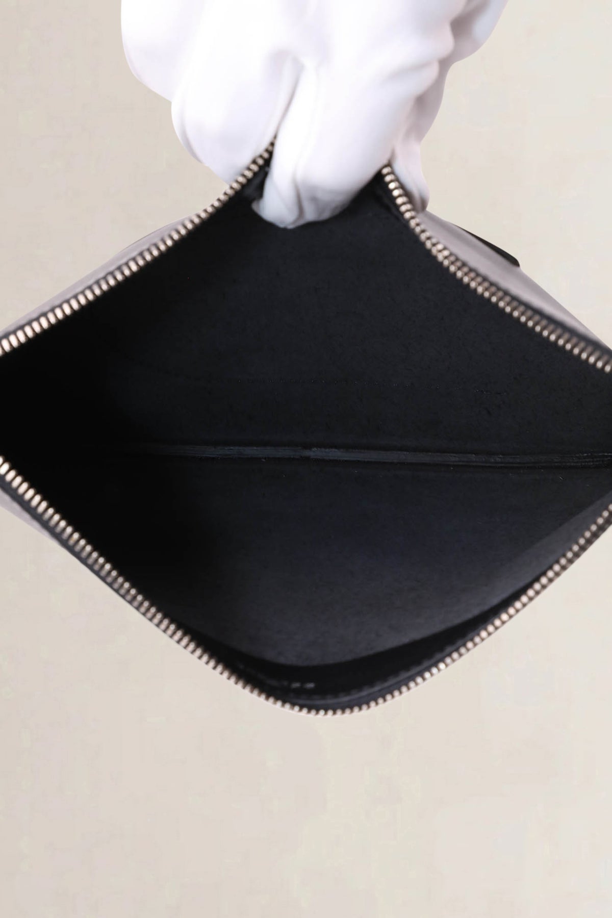 Delvaux Black & White Box Calf Vintage Louise Pochette Clutch