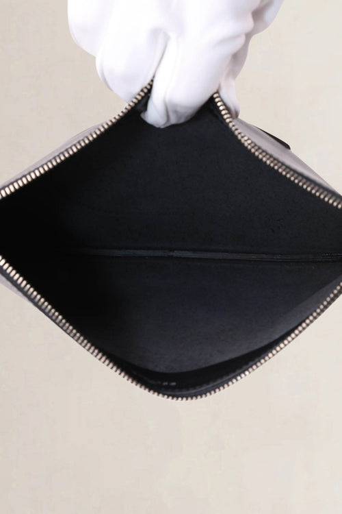 Delvaux Black & White Box Calf Vintage Louise Pochette Clutch