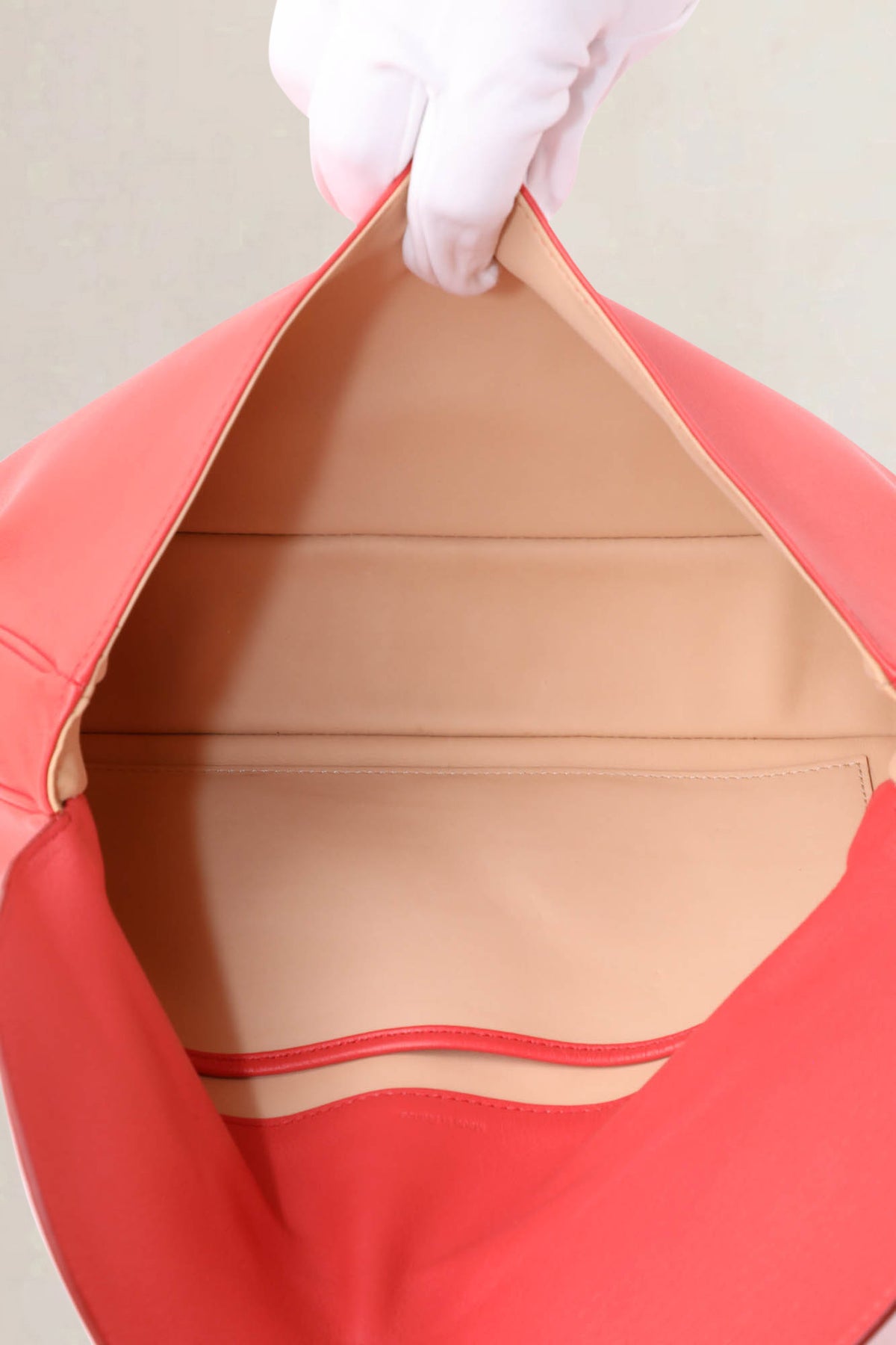 Delvaux Coral Red Givry Pochette Clutch