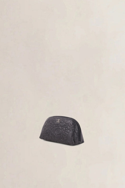 Chanel Black Camelia Clutch