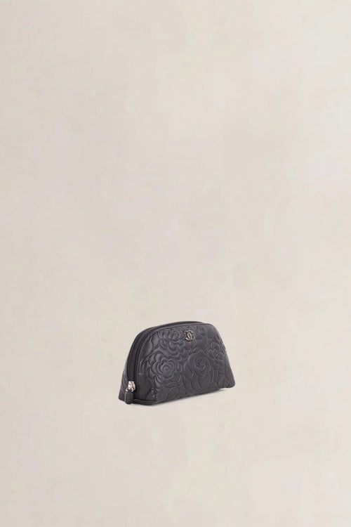Chanel Black Camelia Clutch