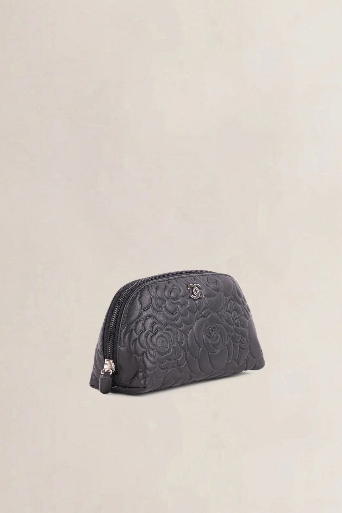 Chanel Black Camelia Clutch