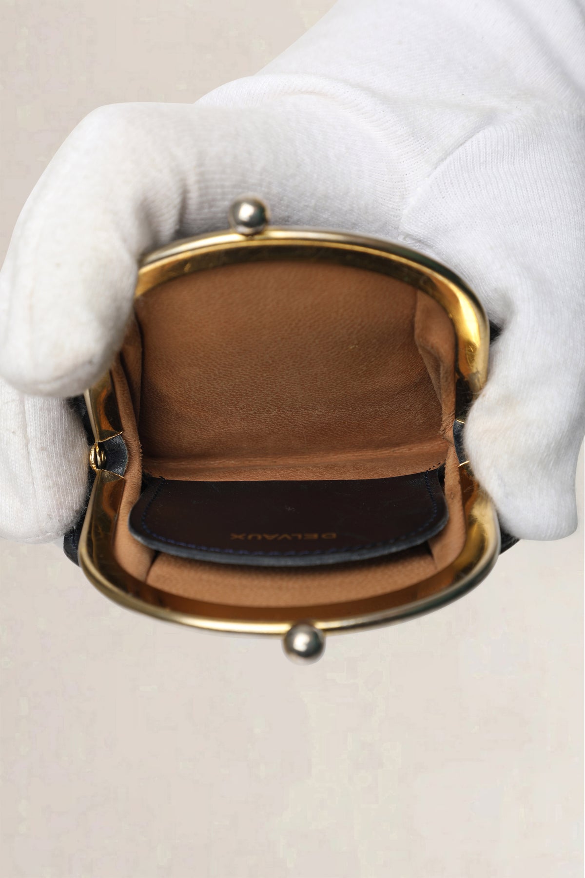 Delvaux Navy Coin Purse — vintage