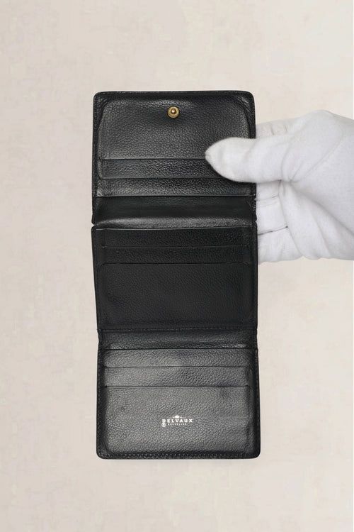 Delvaux Black Trifold Card Holder