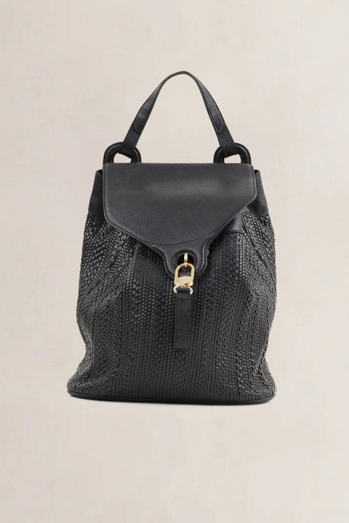 Delvaux Black Toile De Cuir Soleil Backpack