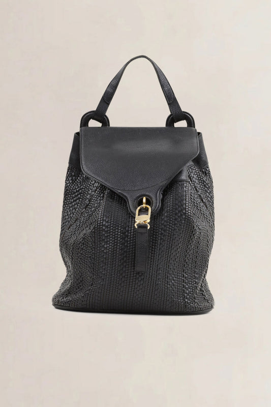 Delvaux Black Toile De Cuir Soleil Backpack