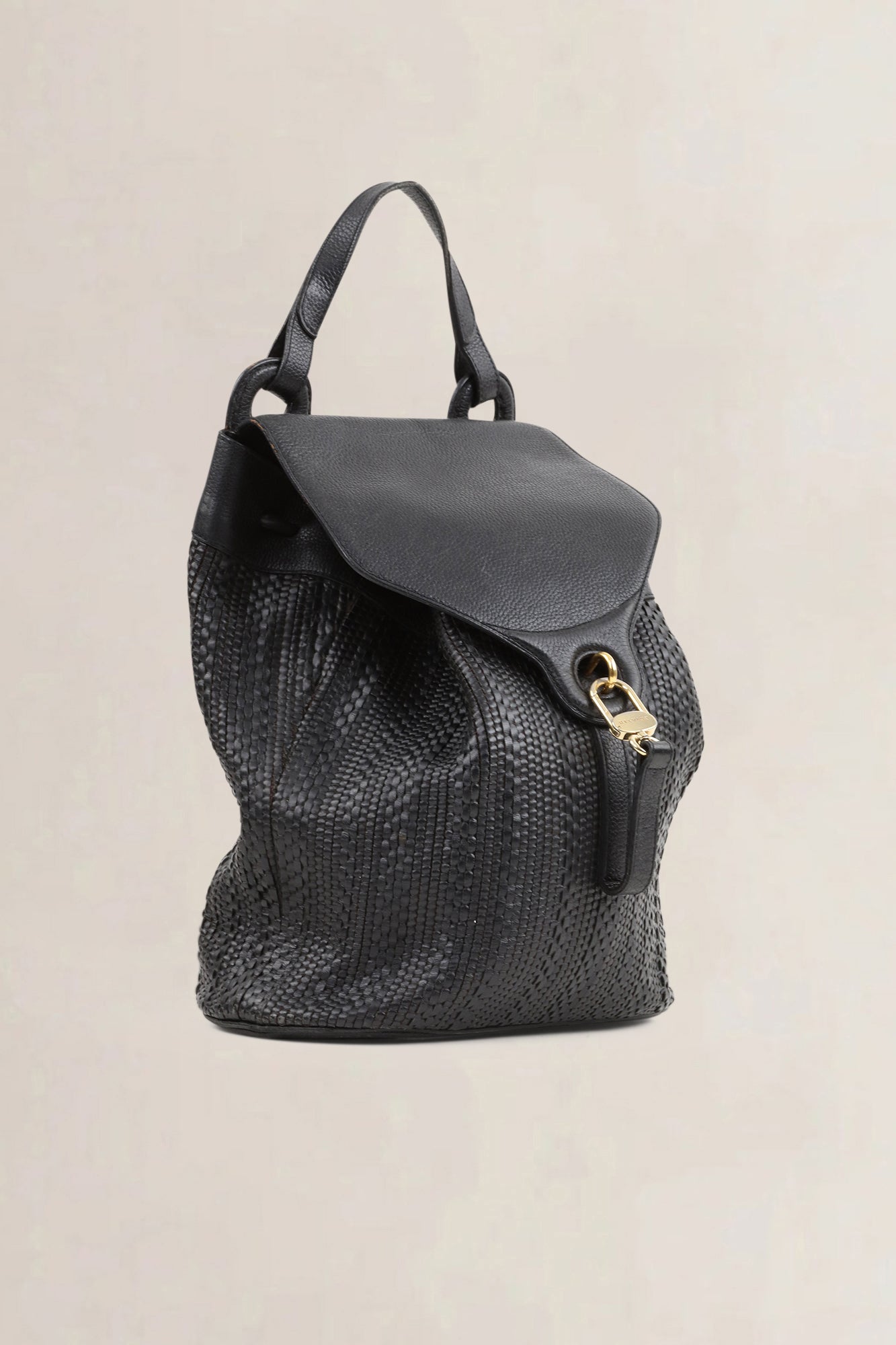 Delvaux Black Toile De Cuir Soleil Backpack