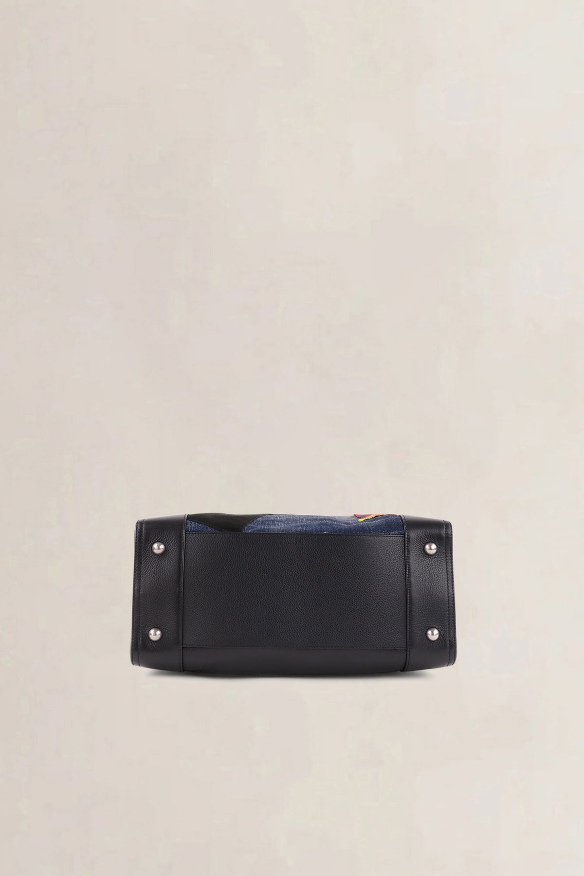 Loewe x Junya Watanabe Black Patchwork Top Handle Bag
