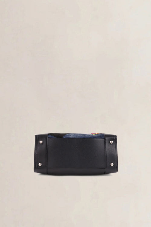 Loewe x Junya Watanabe Black Patchwork Top Handle Bag