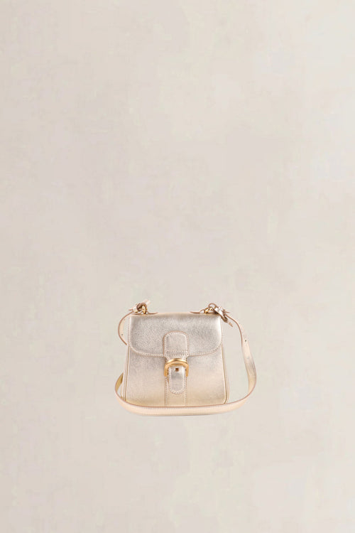 Delvaux Gold Brillant Mini XS Crossbody Bag
