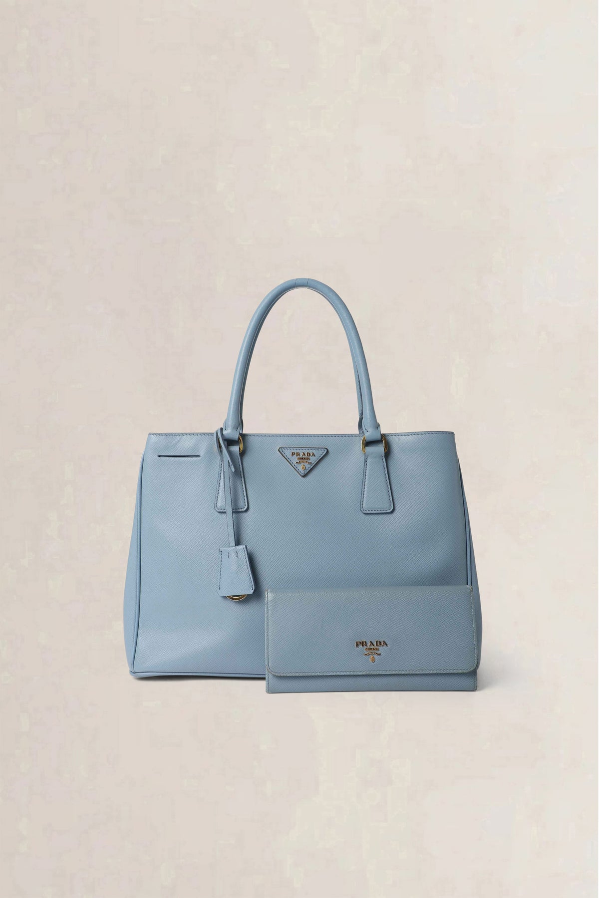 Prada Blue Galleria Saffiano Crossbody Bag &amp; Wallet Set