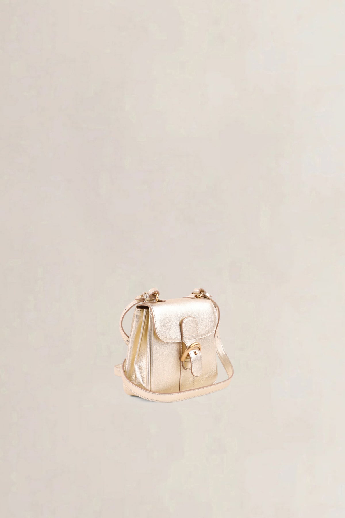 Delvaux Gold Brillant Mini XS Crossbody Bag