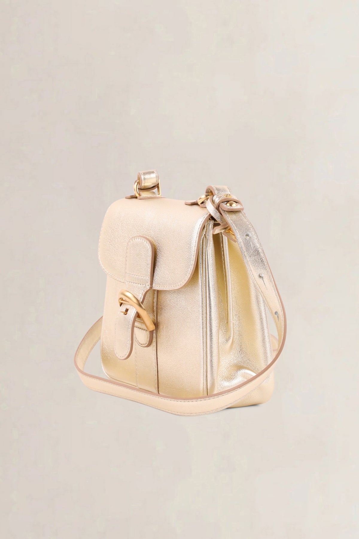 Delvaux Gold Brillant Mini XS Crossbody Bag