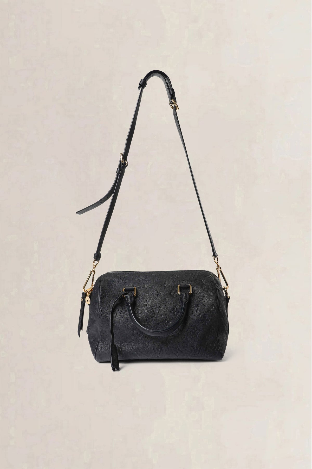 Louis Vuitton Black Speedy 25 Monogram Empreinte Crossbody Bag
