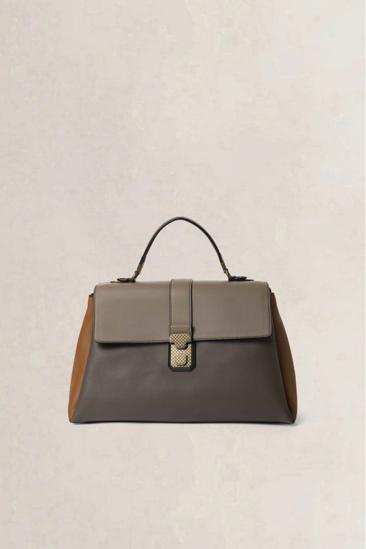 Bottega Veneta Grey & Brown Piazza Small — preloved