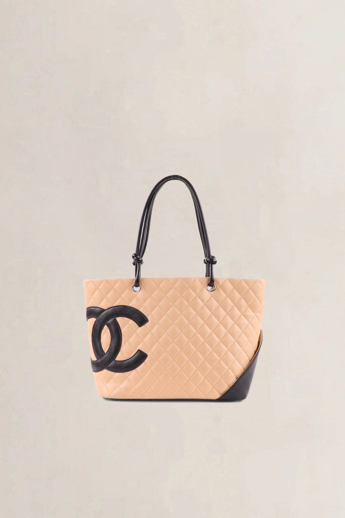 Chanel Beige Ligne Cambon Large Shoulder Bag