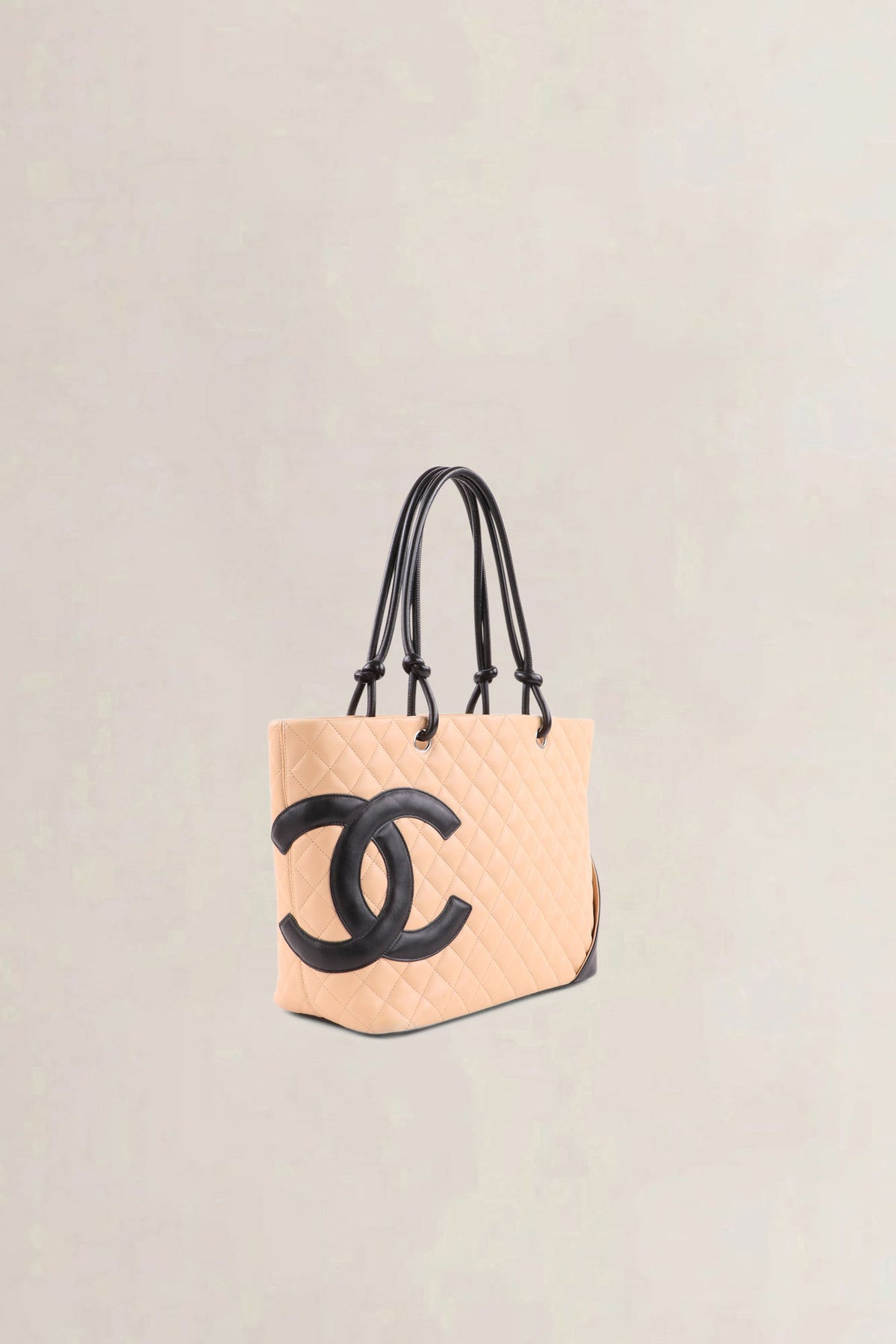 Chanel Beige Ligne Cambon Large Shoulder Bag