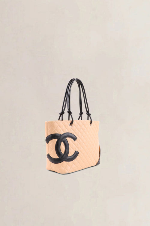 Chanel Beige Ligne Cambon Large Shoulder Bag