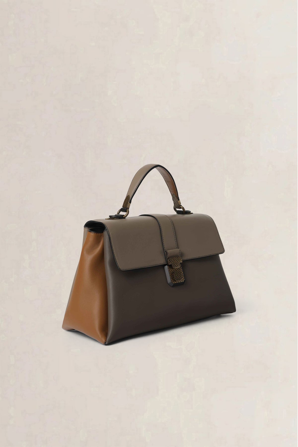Bottega Veneta Grey & Brown Piazza Small — preloved