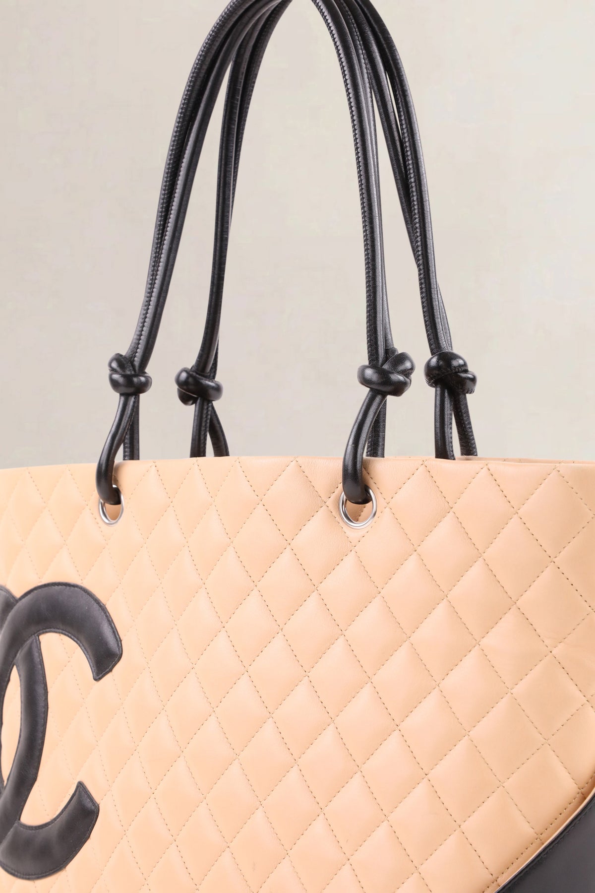 Chanel Beige Ligne Cambon Large Shoulder Bag