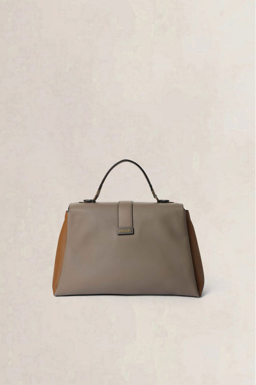 Bottega Veneta Grey & Brown Piazza Small Crossbody Bag