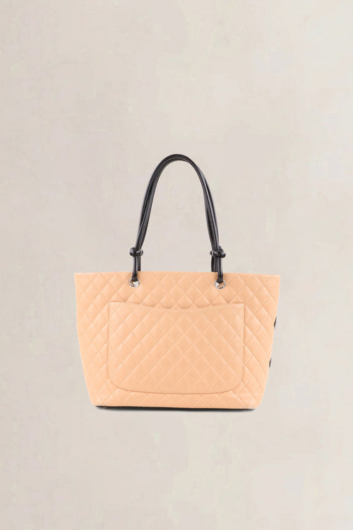 Chanel Beige Ligne Cambon Large Shoulder Bag