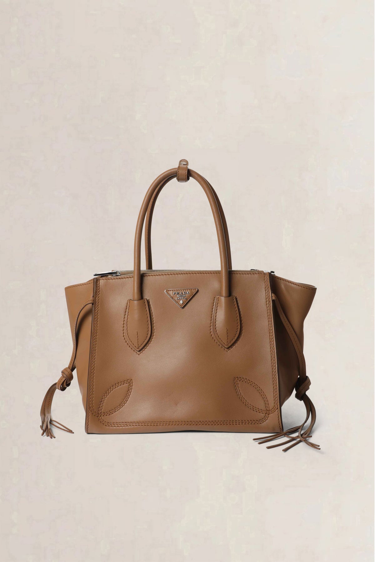 Prada Camel Twin Pocket Crossbody Bag