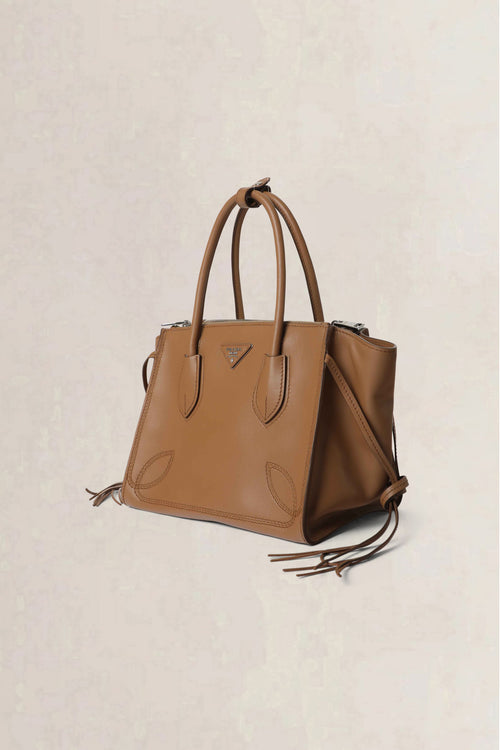 Prada Camel Twin Pocket Crossbody Bag