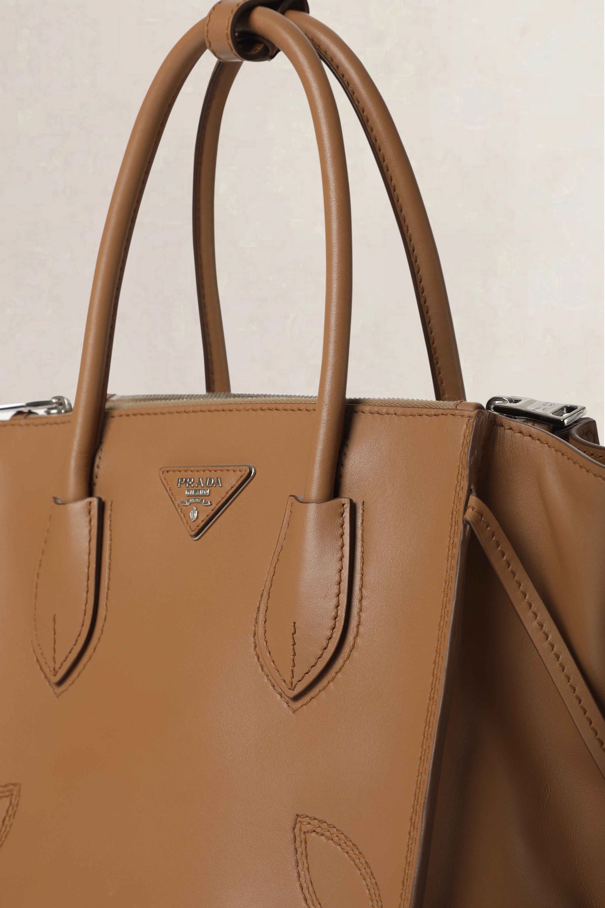Prada Camel Twin Pocket Crossbody Bag