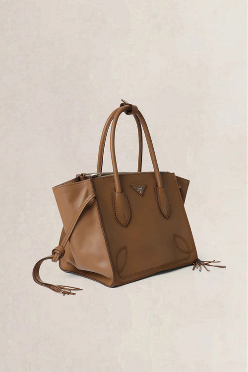 Prada Camel Twin Pocket Crossbody Bag