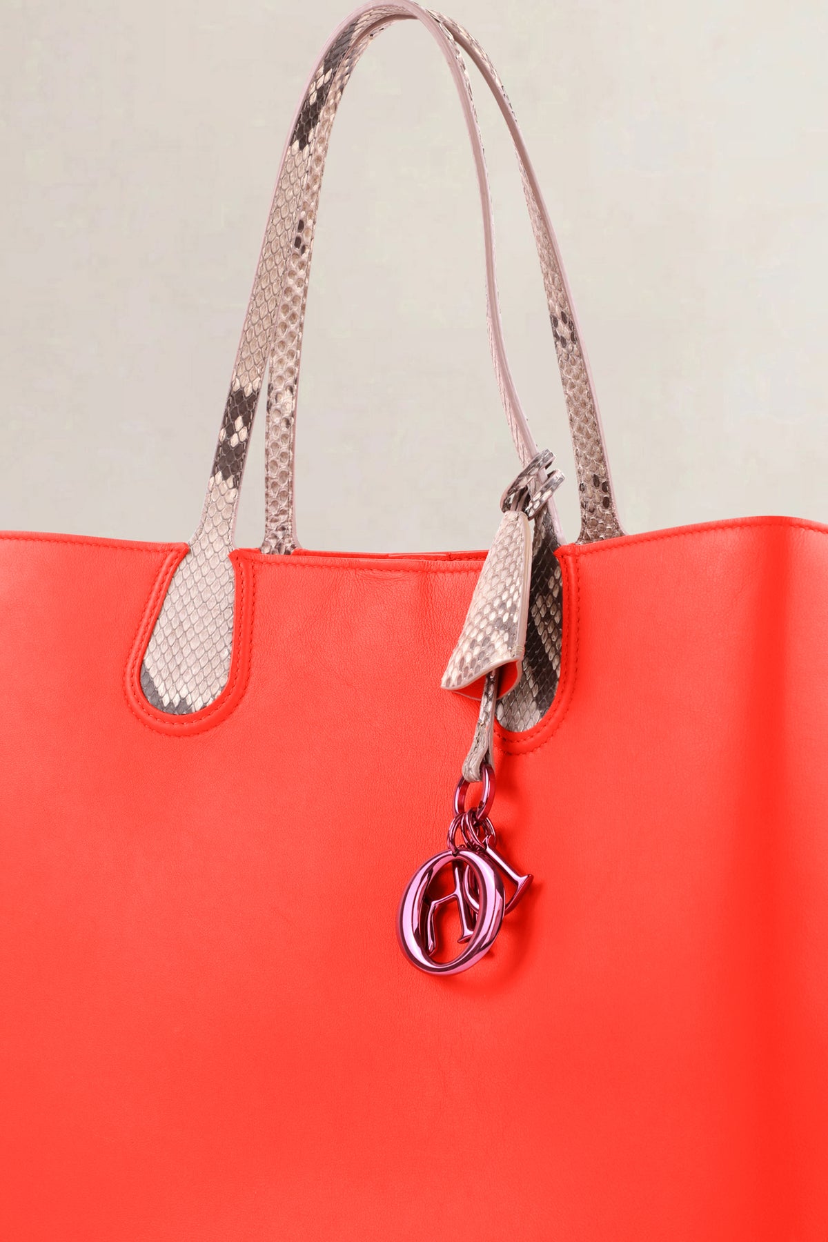 Christian Dior Orange Dior Addict Cabas Shoulder Bag