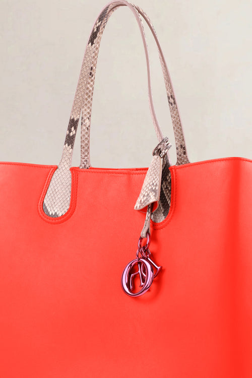 Christian Dior Orange Dior Addict Cabas Shoulder Bag