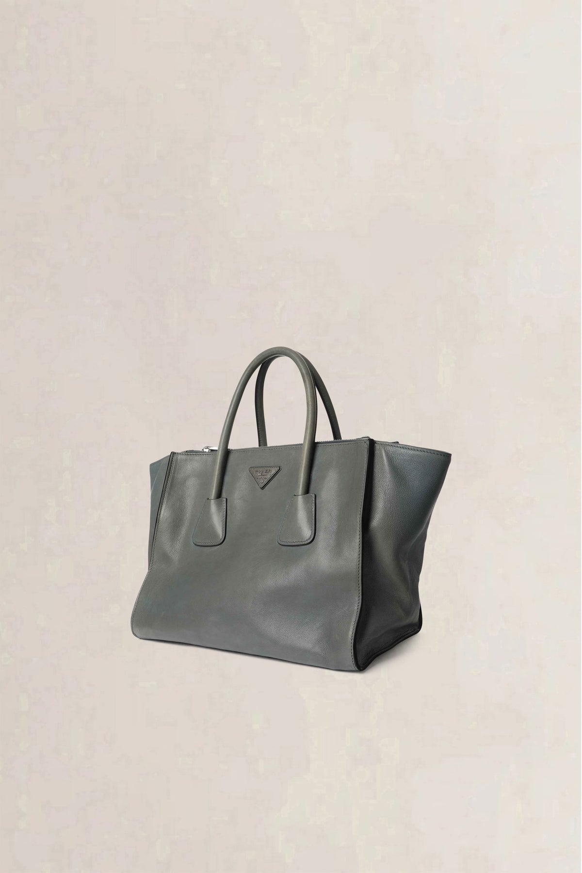 Prada Blue Twin Pocket Glacé Calf Crossbody Bag