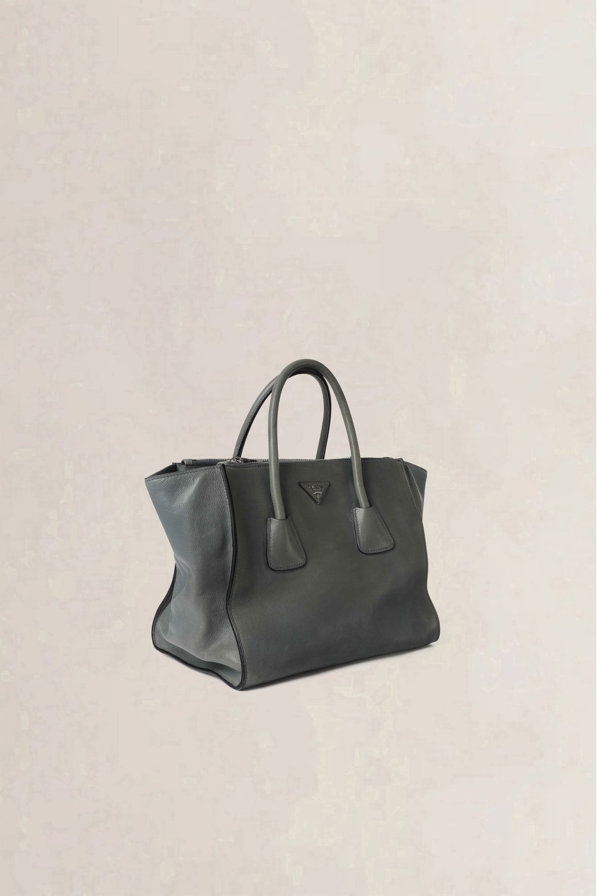 Prada Blue Twin Pocket Glacé Calf Crossbody Bag