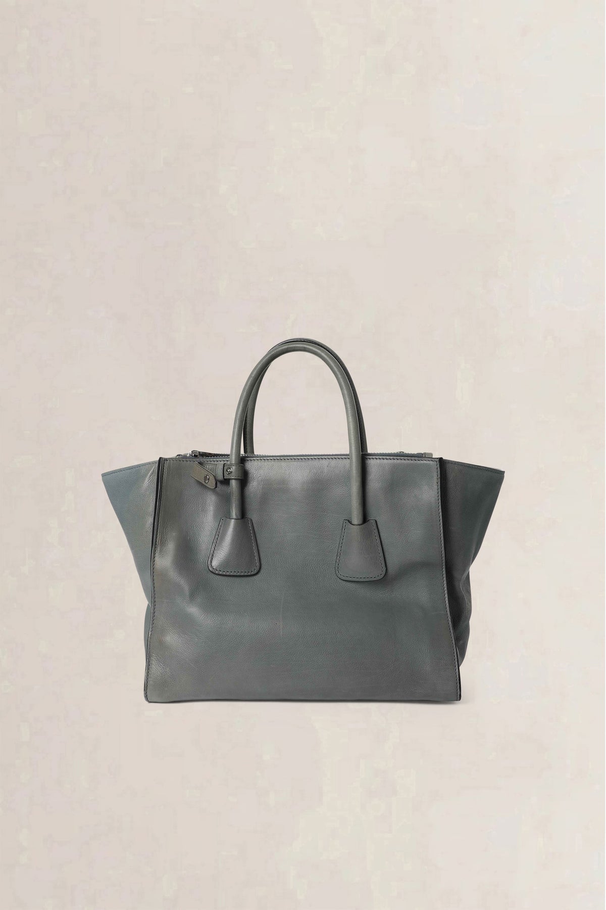 Prada Blue Twin Pocket Glacé Calf Crossbody Bag