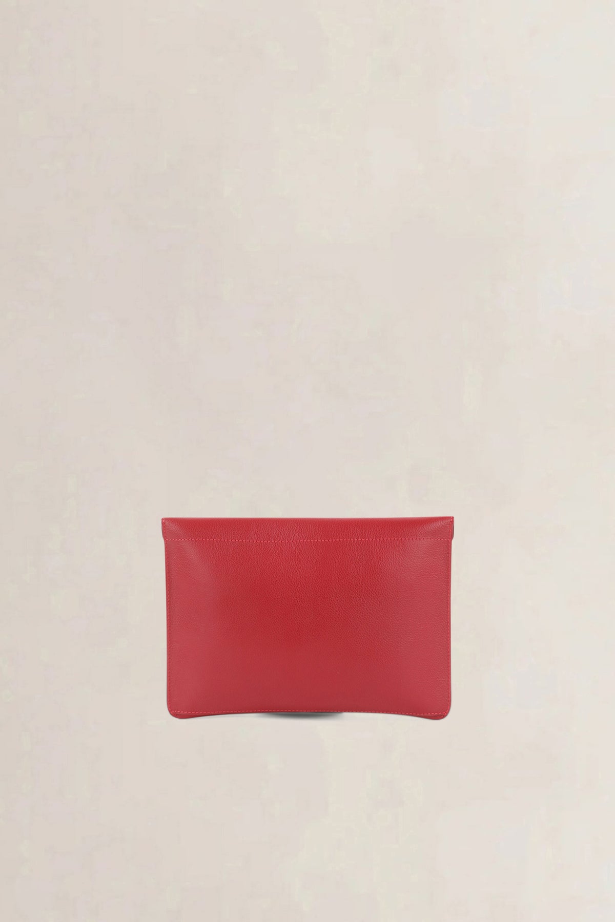 Delvaux Light Rosso Jumping Calf Envelope Clutch