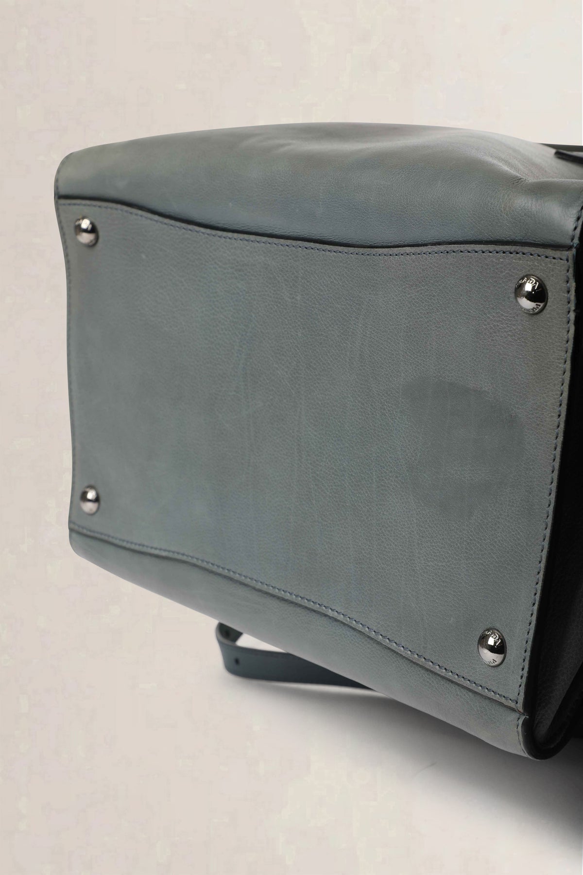 Prada Blue Twin Pocket Glacé Calf Crossbody Bag