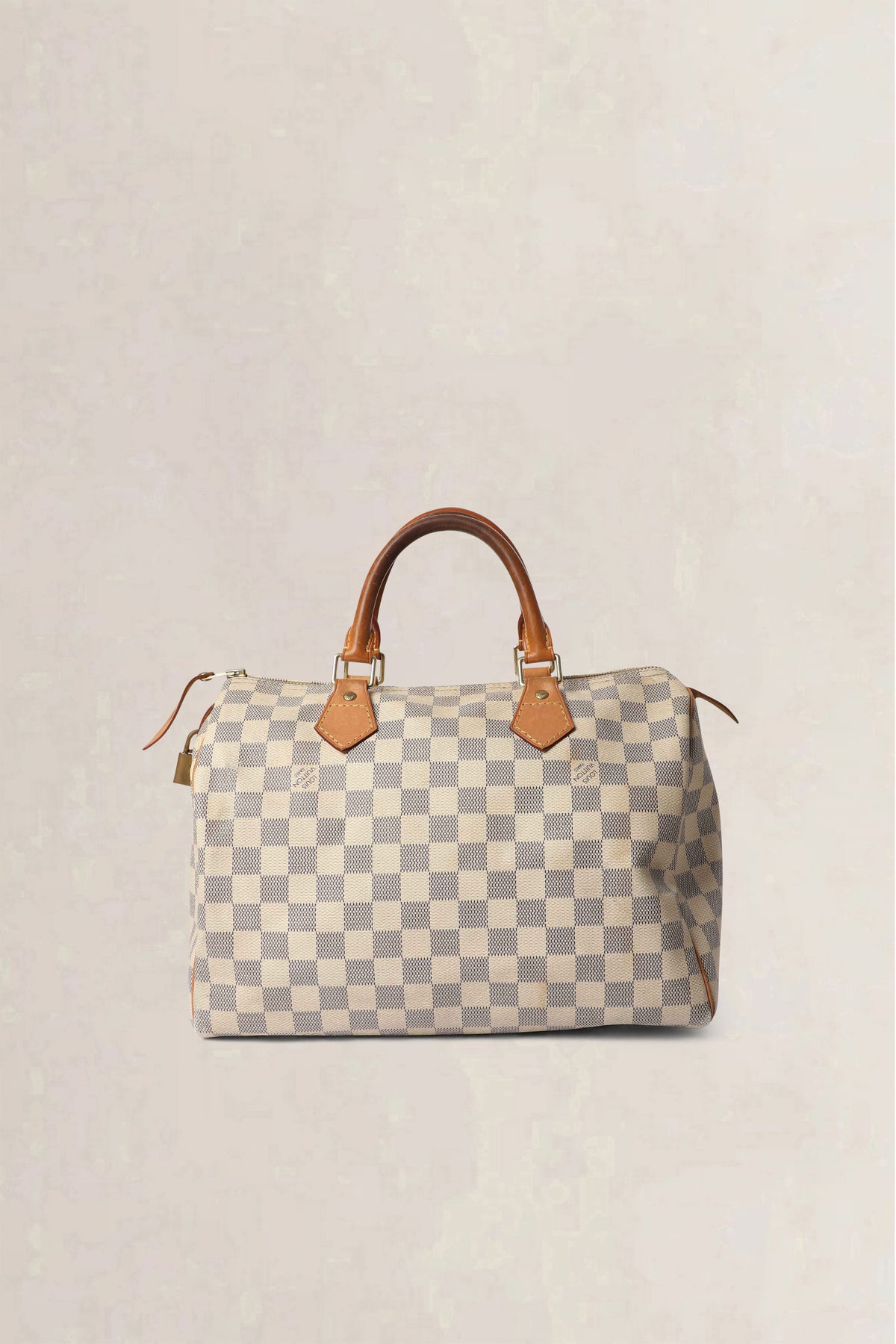Louis Vuitton White Speedy 30 Damier Azur Top Handle Bag