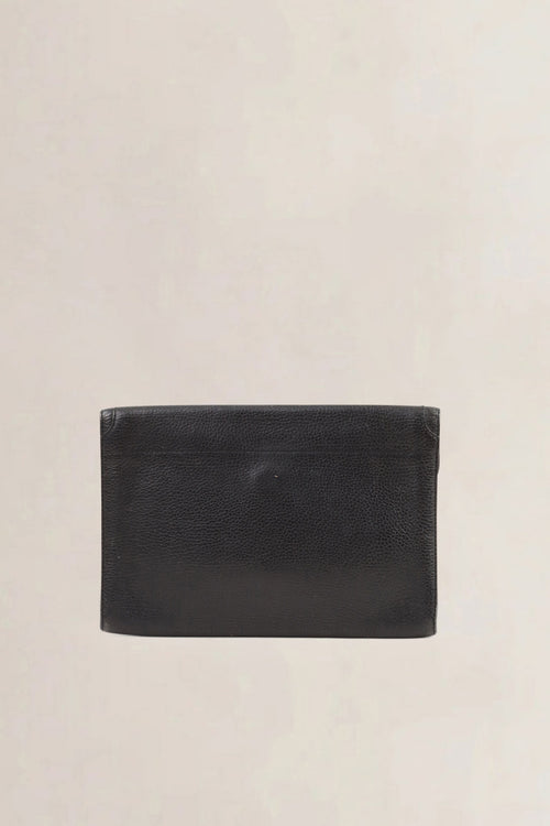 Delvaux Black Leather Clutch