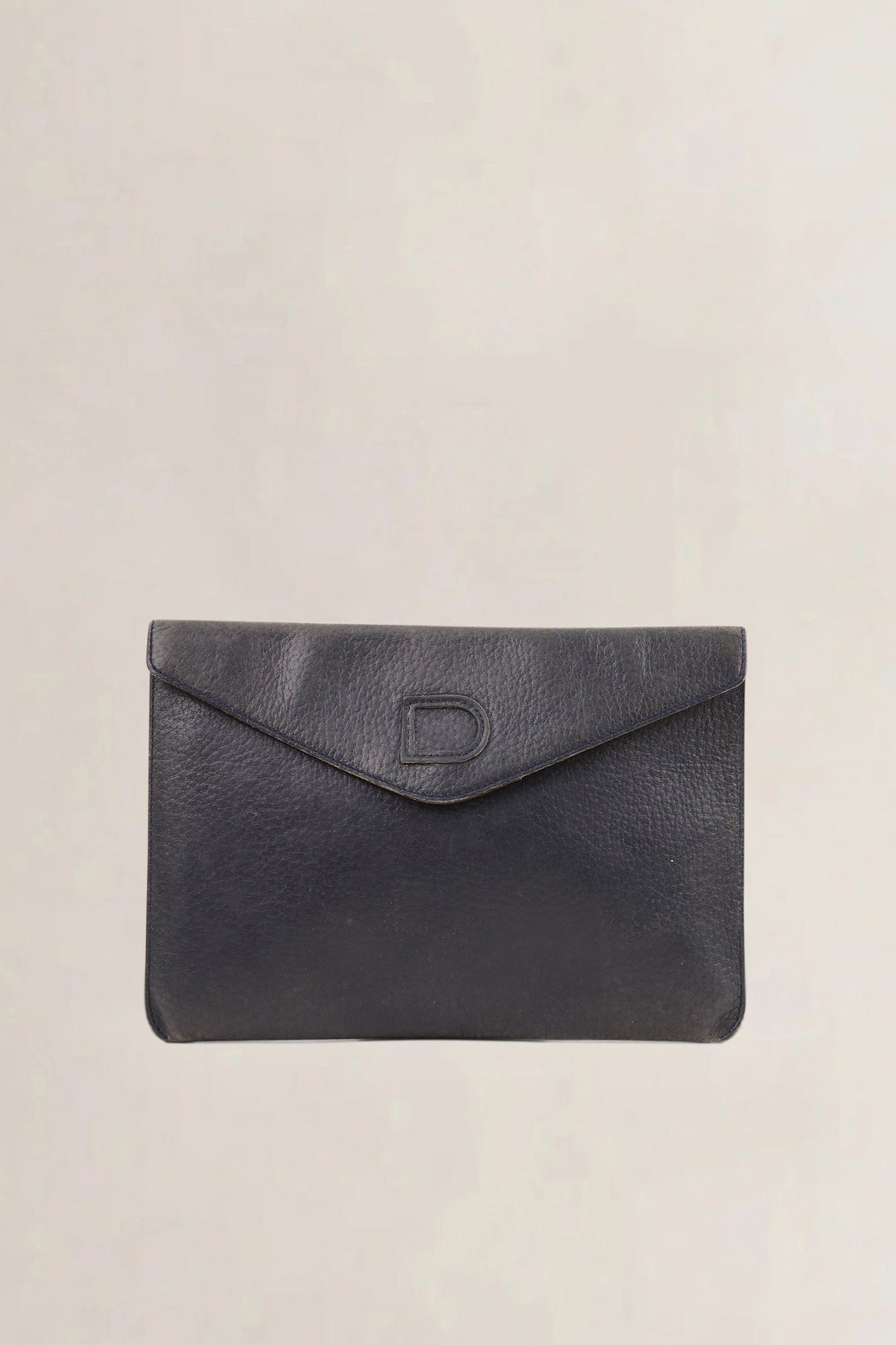 Delvaux Blue Leather Clutch