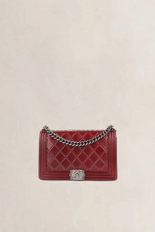 Chanel Burgundy Paris-Salzburg Boy Large Crossbody Bag